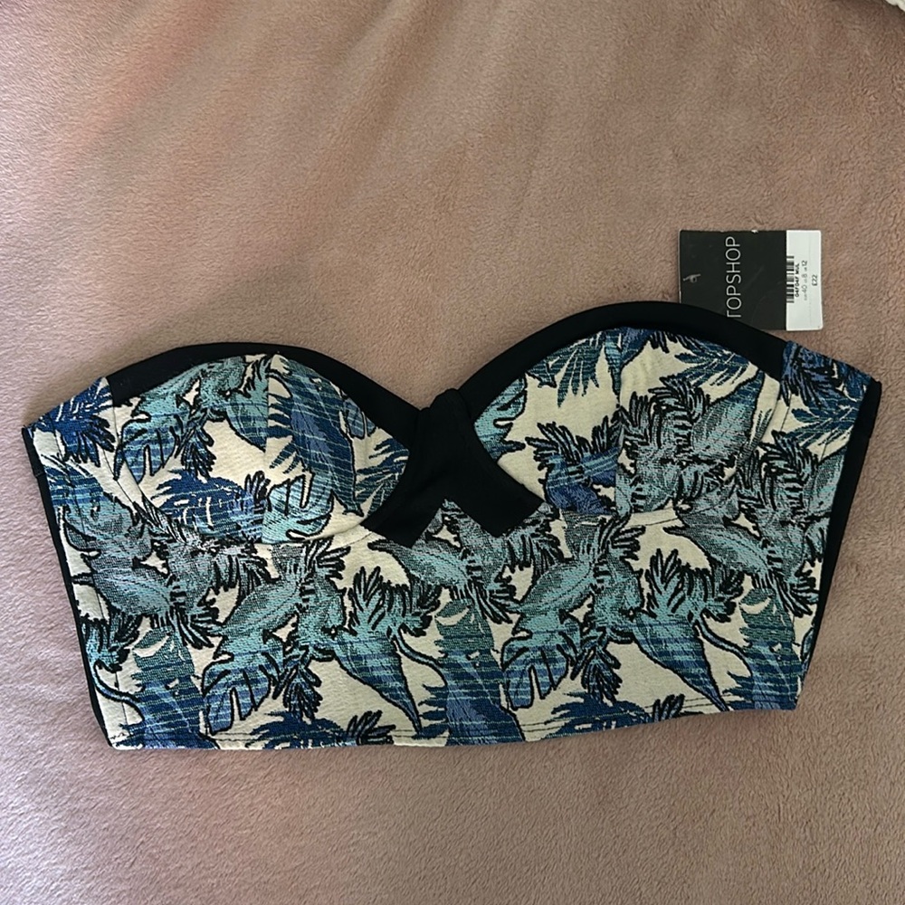Topshop tropical crop top - Picture 1 of 3